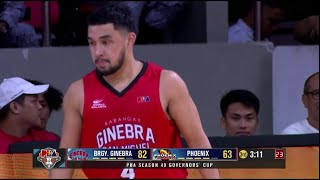 Abarrientos DRAINS THREE STRAIGHT TREYS for Brgy Ginebra vs Phoenix  PBA Season 49 Governors’ Cup [upl. by Allwein]