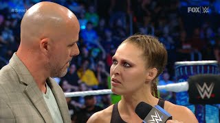 Ronda Rousey attacks Adam Pearce  SmackDown September 02 2022 WWE [upl. by Liamsi]