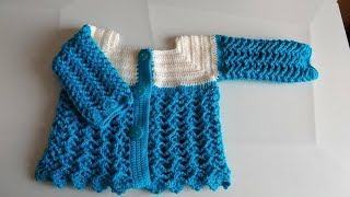 Chambrita a crochet para bebe parte 2 CHOMPA SWEATER SAQUITO ABRIGO JERSEY [upl. by Manvil]