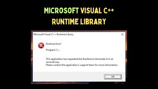 How to Fix Microsoft Visual C Runtime Library Error on Windows 1110 [upl. by Atteyram]