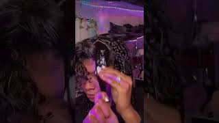 The curly hair process  annasdivinestudio Itscurlywrld curlyhairstyles curlyhair curls [upl. by Roque811]