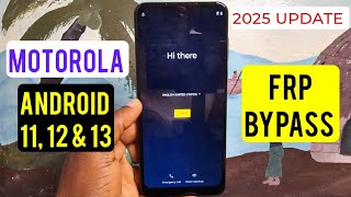 All Motorola Frp Bypass Android 11 12 13 14  No Talkback No Maps  2025 Update [upl. by Daloris]