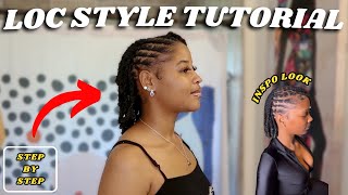 Two Strand Barrel Twist With Side Bang Loc Tutorial [upl. by Atirhs]