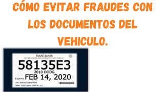 ¿ Como sacar placas de papel para un vehículo  Que es el carfax y un título salvaje [upl. by Giacobo]