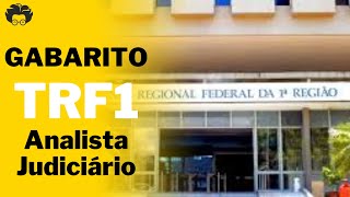 Gabarito TRF 1  Analista Judiciário  Área Jurídica [upl. by Bram]