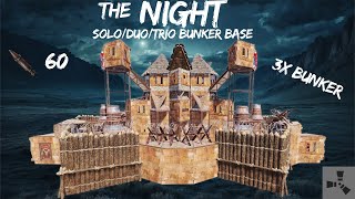 THE NIGHT•BEST SOLODUOTRIO BUNKER BASE DESIGN•CHEAP•MULTI TC•LOW UPKEEP•WIDEGAP• RUSTBASE 2024 [upl. by Nosyd]