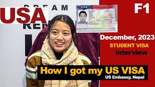 USA Student Visa Grant in Second Attempt  US Student Visa F1  in Nepal US Study Visa form Nepal [upl. by Yrram]