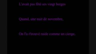 renaud  la teigne paroles [upl. by Sanjiv]