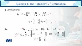 Example 6 The Hotellings T2 Distribution  Multivariate Analysis  STA633Topic064 [upl. by Lundeen]