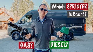 Sprinter Van Gas Engine vs Diesel ⛽  Which is the BEST Sprinter for Your Van Build [upl. by Latreese]