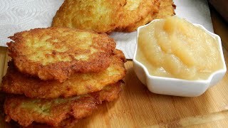 German Potato Pancakes  Kartoffelpuffer  Reibekuchen Homemade [upl. by Araid]