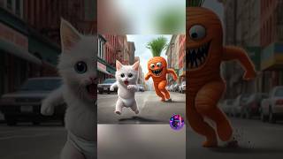 Kucing di kejar monster 🥕🥔 cartoon cat funny comedy animation kucing shorts [upl. by Euqnom445]