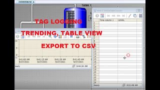 WINCC SCADA TAG LOGGING TABLE VIEW EXPORT TO CSV [upl. by Gussy]