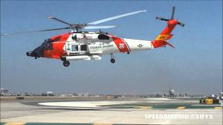 US Coast Guard Sikorsky HH60 Jayhawk CG6041 Takeoff [upl. by Iramohs303]