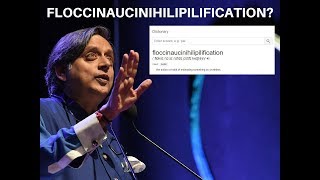 Shashi Tharoor introduced us to a new word Floccinaucinihilipilification [upl. by Rutledge]