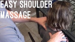 Massage Basics How to give a shoulderneck rub [upl. by Ahsekyw886]