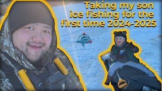 Taking my son ice fishing for the first time 20242025 [upl. by Arriaes]