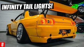 Building and Heavily Modifying a 1989 Nissan Skyline R32 GTST  Part 8 INFINITY MIRROR Tail lights [upl. by Schroer]