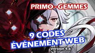 9 Codes primogemmes moras et Événement Web  Genshin Impact 46 [upl. by Nnylaf]