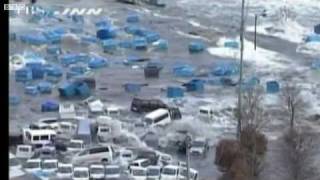 BBC News  Japan hit by tsunami after massive earthquake [upl. by Ardnauqal]