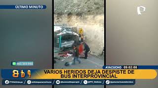 Tragedia en Ayacucho despiste de bus interprovincial deja varios heridos [upl. by Kiryt666]