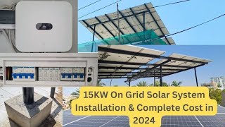 installing 15KW Net Metering solar panelsinstalling solar panels elevator and making Full Elevator [upl. by Sert]