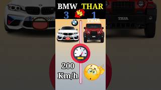 BMW vs THAR❓ shorts trending viralshorts [upl. by Adekahs486]