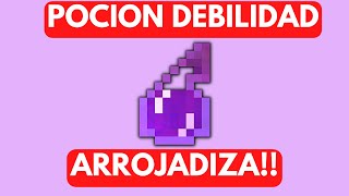 👉Como Hacer Poción de Debilidad Arrojadiza Minecraft 121 [upl. by Olnton887]