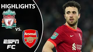 Liverpool vs Arsenal highlights First leg finishes 00 despite Xhaka red card  Carabao Cup [upl. by Atteras]