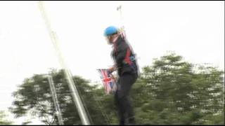 Raw Video London Mayor Gets Stuck on Zip Wire [upl. by Nitaj433]