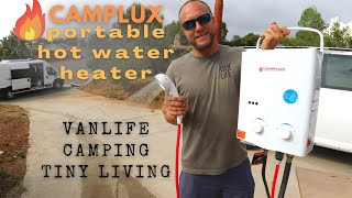 Portable Tankless Water Heater  Review for Vanlife Tiny Living and Camping This Thing Is Awesome [upl. by Novi]