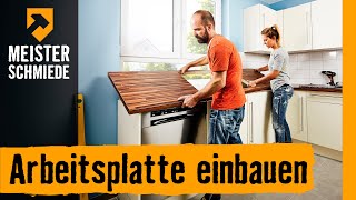 Arbeitsplatte einbauen  HORNBACH Meisterschmiede [upl. by Duile]