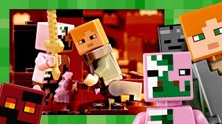 The Nether Fight  LEGO Minecraft  21139  Stop Motion [upl. by Nikoletta]