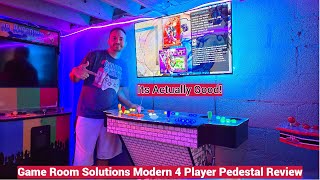 Game Room Solutions Modern Arcade 4 Player Pedestal Cabinet Full Review  Great with some Caveats [upl. by Shoshanna]