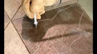 Concrete Etching Video—Wasp amp Dremel—ConcreteNetworkcom [upl. by Alegnasor]