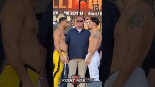 INTENSE Rolly Romero amp Manuel Jaime FACE OFF at weigh ins [upl. by Belden]