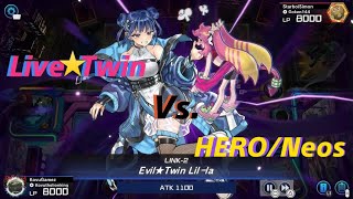 YuGiOh Master Duel Live⭐Twin Vs HERONeos Deck Test [upl. by Rehsu]