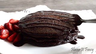 Chocolate Pancake  Eggless Pancake Recipe  How to Make Pancake [upl. by Kera439]