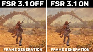 Horizon Forbidden West  RX 580  AMD FSR 31 Frame Generation OFF vs ON  Official Update [upl. by Caasi]