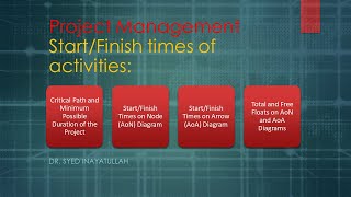 Projects Calculation of Critical Path and Float times [upl. by Harwill161]