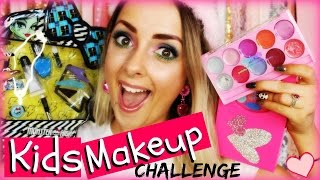 FULL FACE ONLY USING KIDS MAKEUP CHALLENGE [upl. by Freed]