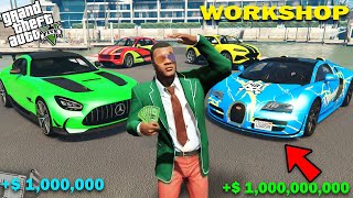 GTA 5  Franklin Sell The Most Expensive Luxury Supercars In His Workshop GTA 5 [upl. by Holmun]