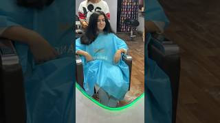 Feather hair cut first experince of haircut my bestie hairstyle subscribe [upl. by Arvell221]