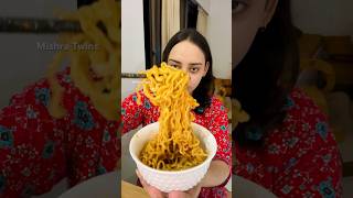 Lets Try VIRAL KOREAN MAGGIE 😋 food shorts koreannoodles MishraTwins [upl. by Alejna]