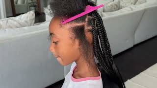 Kid Friendly Knotless Braids  This Is How It’s DONE [upl. by Dolores]