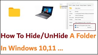 How To HideUnHide A Folder In Windows 1011 PC [upl. by Drusie]