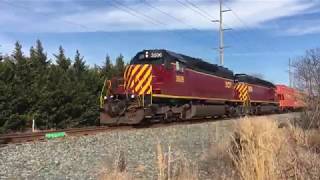 February 17 2019 Delmarva Central RailroadCarload Express  Greenwood DE [upl. by Enilegnave]