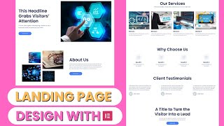 Build A Landing Page with Elementor  Elementor Tutorial For Beginners [upl. by Bourn181]