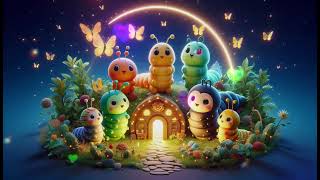 quotFive Little Caterpillars A Colorful Counting Adventurequot Nursery Kids Song with Lyrics [upl. by Einnov]