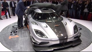 Watch the Koenigsegg One1 Supercar Debut at the Geneva Auto Show [upl. by Enowtna]